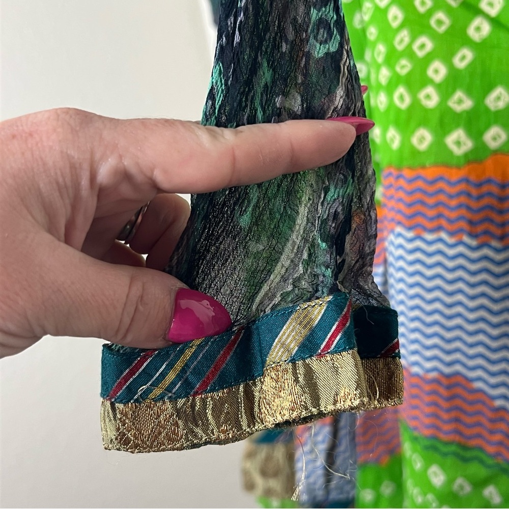 Multicolor Patchwork Women's Dress - image 8